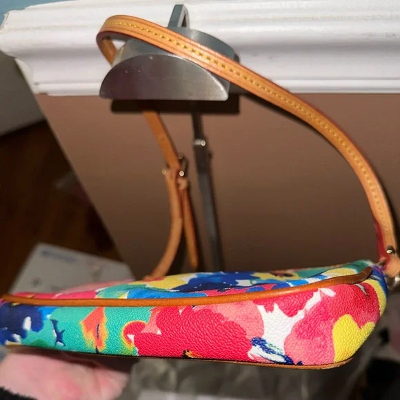 Dooney & Bourke Floral Leather Handbag - Picture 5 of 6